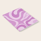 Liquid Swirl Abstract Pattern in Muted Violet Light Purple Notebook Gallery Image 2
