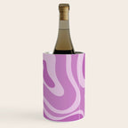 Liquid Swirl Abstract Pattern in Muted Violet Light Purple Wine Chiller Gallery Image 1