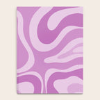 Liquid Swirl Abstract Pattern in Muted Violet Light Purple Notebook Gallery Image 4