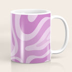 Liquid Swirl Abstract Pattern in Muted Violet Light Purple Coffee Mug Gallery Image 1