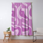 Liquid Swirl Abstract Pattern in Muted Violet Light Purple Window Curtain Gallery Image 5
