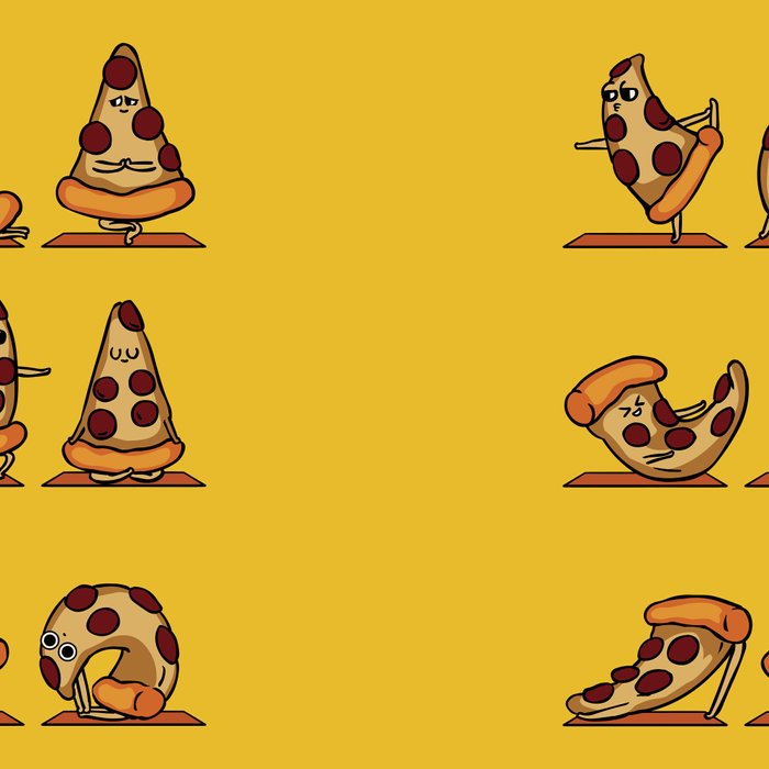 Pizza Yoga Coffee Mug Gallery Image 2
