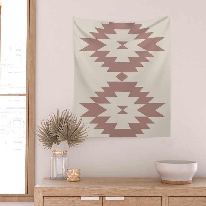 Southwestern Minimalism - Neutral Rose Beige Wall Tapestry Gallery Image 2