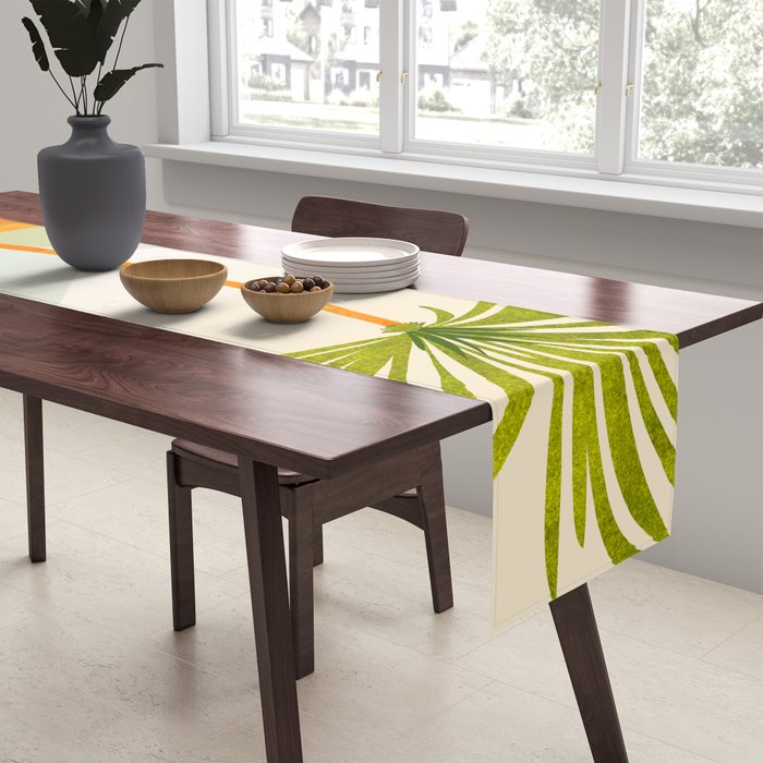 Tropical Mountain Village Landscape Table Runner Gallery Image 2