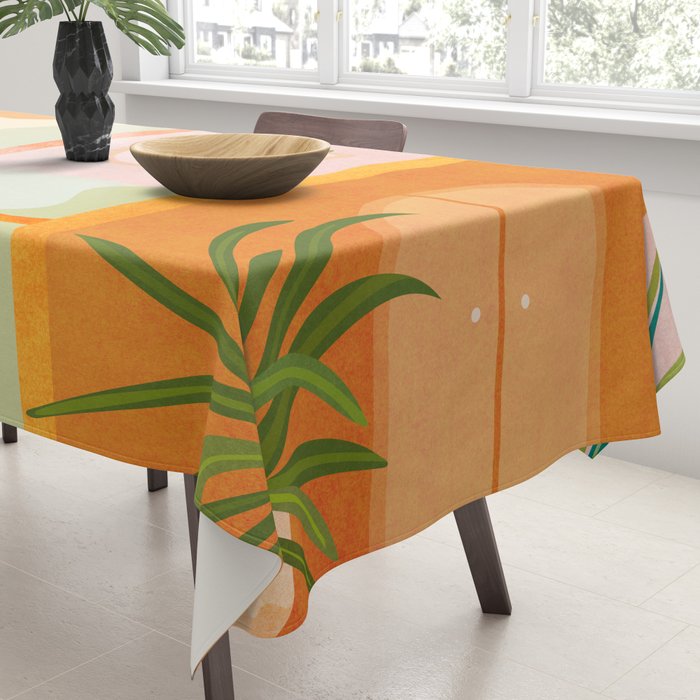 Tropical Mountain Village Landscape Tablecloth Gallery Image 3