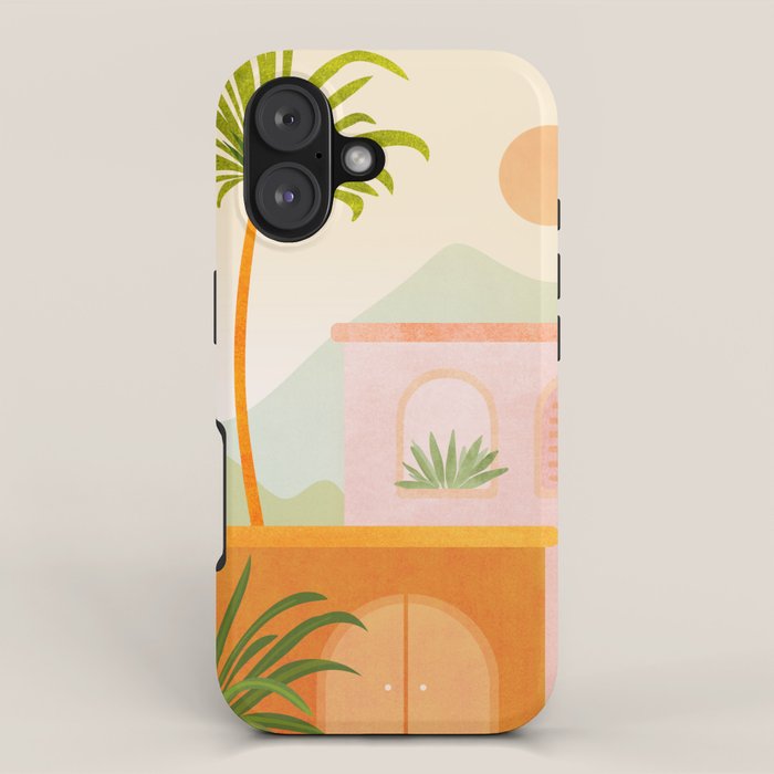 Tropical Mountain Village Landscape iPhone Case Gallery Image 1