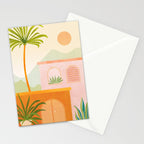 Tropical Mountain Village Landscape Stationery Card Gallery Image 2