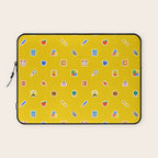 Colorful back to school sticker icon pattern Laptop Sleeve Gallery Image 1