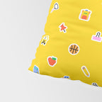 Colorful back to school sticker icon pattern Pillow Sham Gallery Image 4