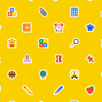 Colorful back to school sticker icon pattern Coffee Mug Gallery Image 2