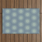 Boho Summer Sun Pattern V Neutral Blue Sage Green Outdoor Rug Gallery Image 1
