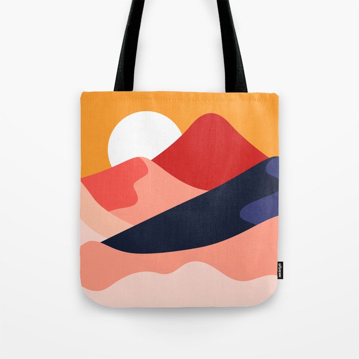 Abstract mountain nature landscape art Tote Bag Gallery Image 1