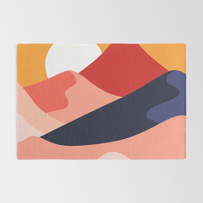Abstract mountain nature landscape art Rug Gallery Image 2