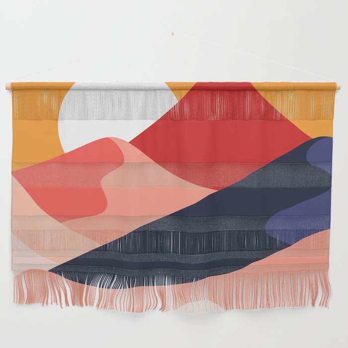 Abstract mountain nature landscape art Wall Hanging Gallery Image 1