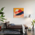 Abstract mountain nature landscape art Wood Wall Art Gallery Image 2