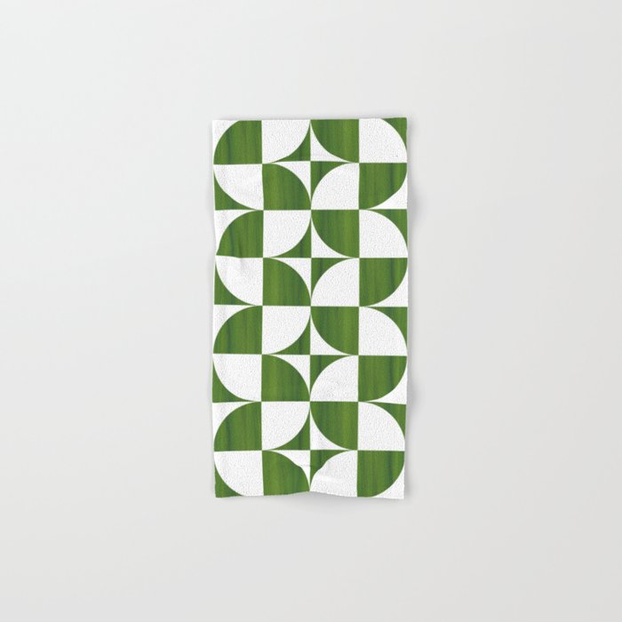 Quadrants (Matcha Green) Bath Towel Gallery Image 1