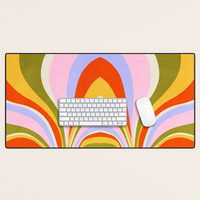 Candy Paint: Sunrise | Mid Century Retro Edition Desk Mat Gallery Image 1