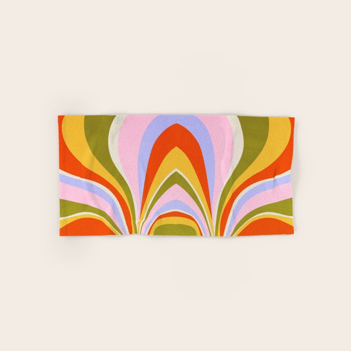 Candy Paint: Sunrise | Mid Century Retro Edition Bath Towel Gallery Image 1