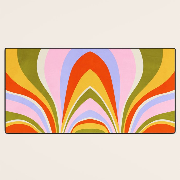 Candy Paint: Sunrise | Mid Century Retro Edition Desk Mat Gallery Image 3