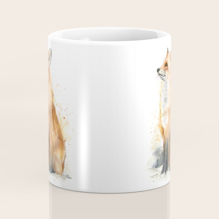 Fox Watercolor Red Fox Painting Coffee Mug Gallery Image 4