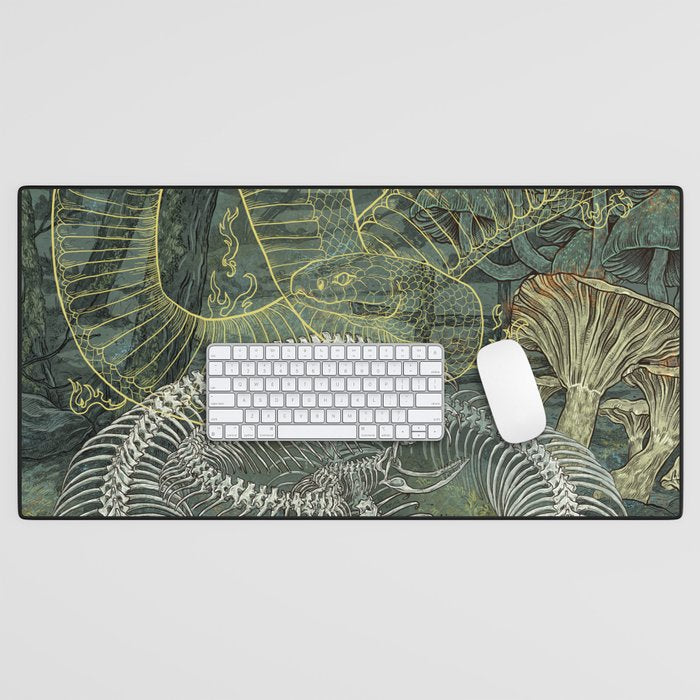 Green Bone Desk Mat