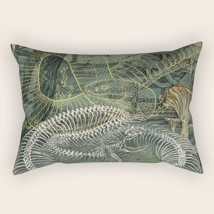 Green Bone Rectangular Pillow Gallery Image 1