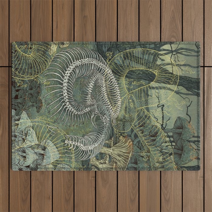 Green Bone Outdoor Rug Gallery Image 1