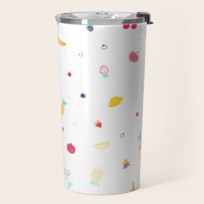 Ditsy Fruity Doodles Travel Mug Gallery Image 2