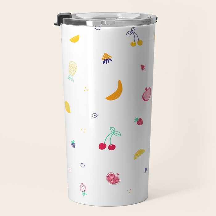 Ditsy Fruity Doodles Travel Mug Gallery Image 3