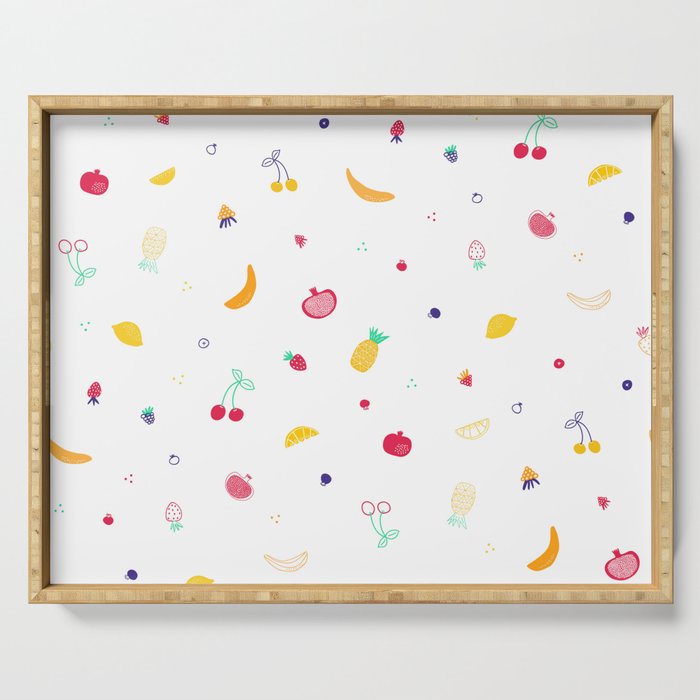 Ditsy Fruity Doodles Serving Tray Gallery Image 1