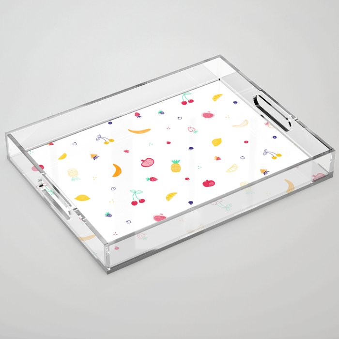 Ditsy Fruity Doodles Acrylic Tray Gallery Image 1