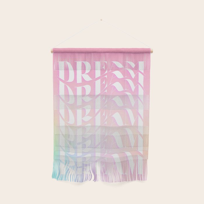 Day Dream on Pink pastel gradient Wall Hanging Gallery Image 1