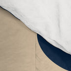 Mid Century Modern Retro Abstract Minimalist Piquet Pattern in Navy Blue and Olive Green Comforter Gallery Image 4