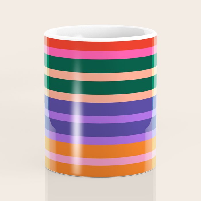 Color Block Stripes Coffee Mug Gallery Image 4