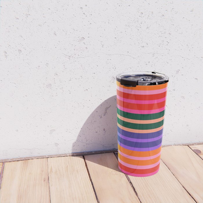 Color Block Stripes Travel Mug Gallery Image 4