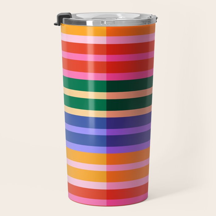 Color Block Stripes Travel Mug Gallery Image 3