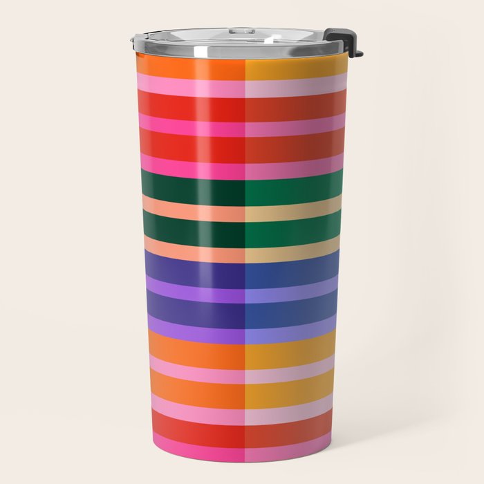 Color Block Stripes Travel Mug Gallery Image 2
