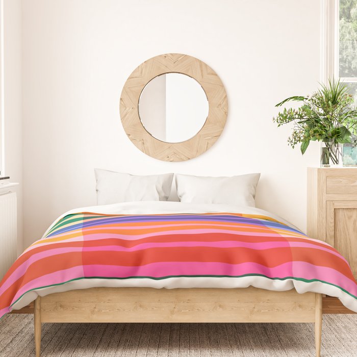 Color Block Stripes Duvet Cover Gallery Image 3
