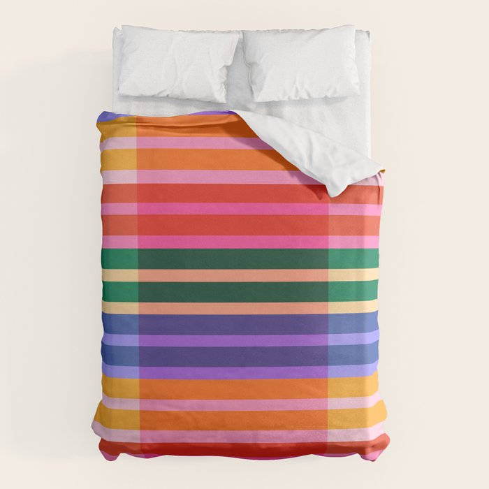 Color Block Stripes Duvet Cover Gallery Image 1