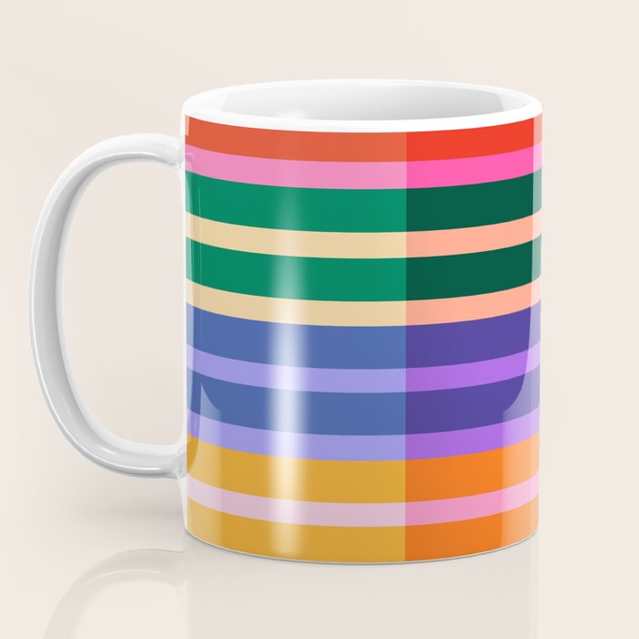 Color Block Stripes Coffee Mug Gallery Image 3