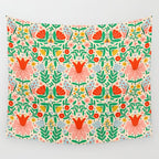 Whimsical Floral - colorful garden  Wall Tapestry Gallery Image 4