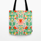 Whimsical Floral - colorful garden  Tote Bag Gallery Image 1