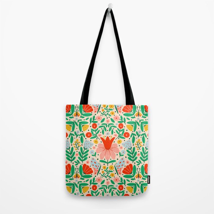 Whimsical Floral - colorful garden  Tote Bag Gallery Image 2