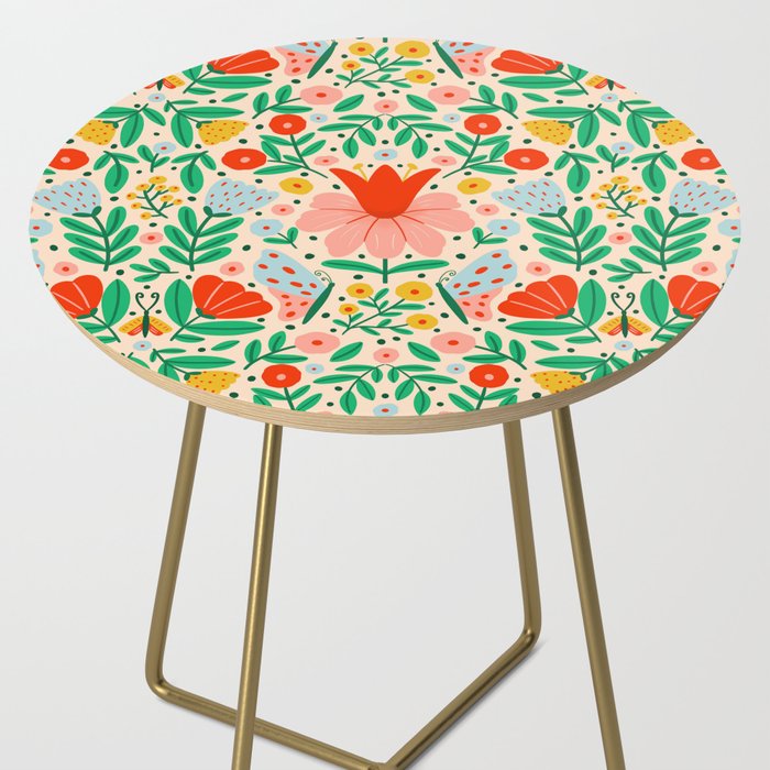 Whimsical Floral - colorful garden  Side Table Gallery Image 2