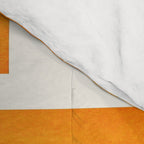 Orange & Black Geometric Minimal Mid Century Modern Lightning Bolt Pattern Watercolor Art Comforter Gallery Image 4