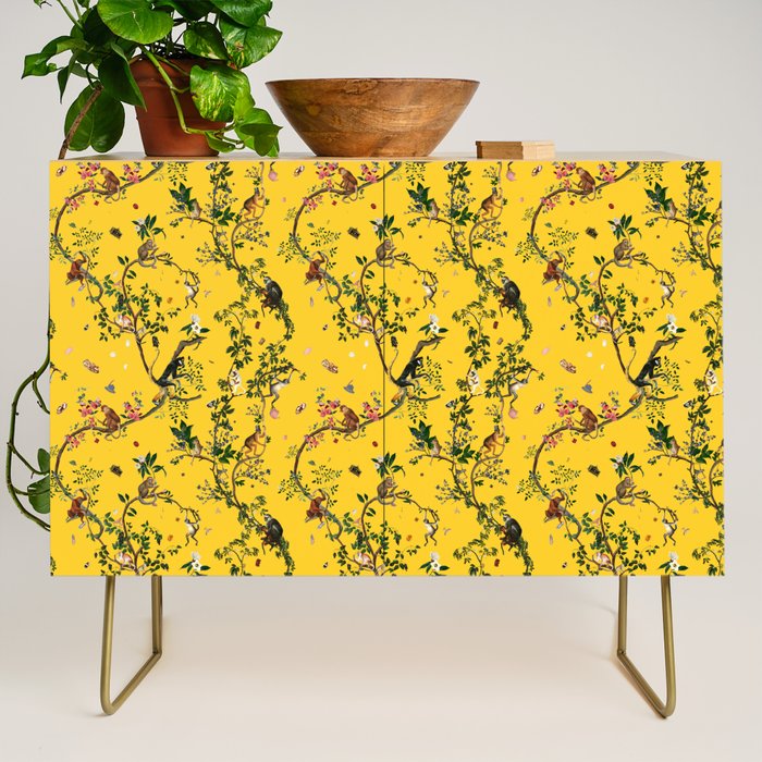 Monkey World Yellow Credenza Gallery Image 1