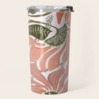Modern Chalk still life with flowers and fern Travel Mug Gallery Image 2