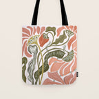 Modern Chalk still life with flowers and fern Tote Bag Gallery Image 1