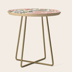 Modern Chalk still life with flowers and fern Side Table Gallery Image 1