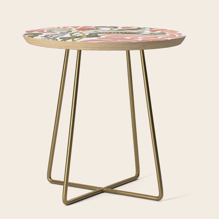Modern Chalk still life with flowers and fern Side Table Gallery Image 1